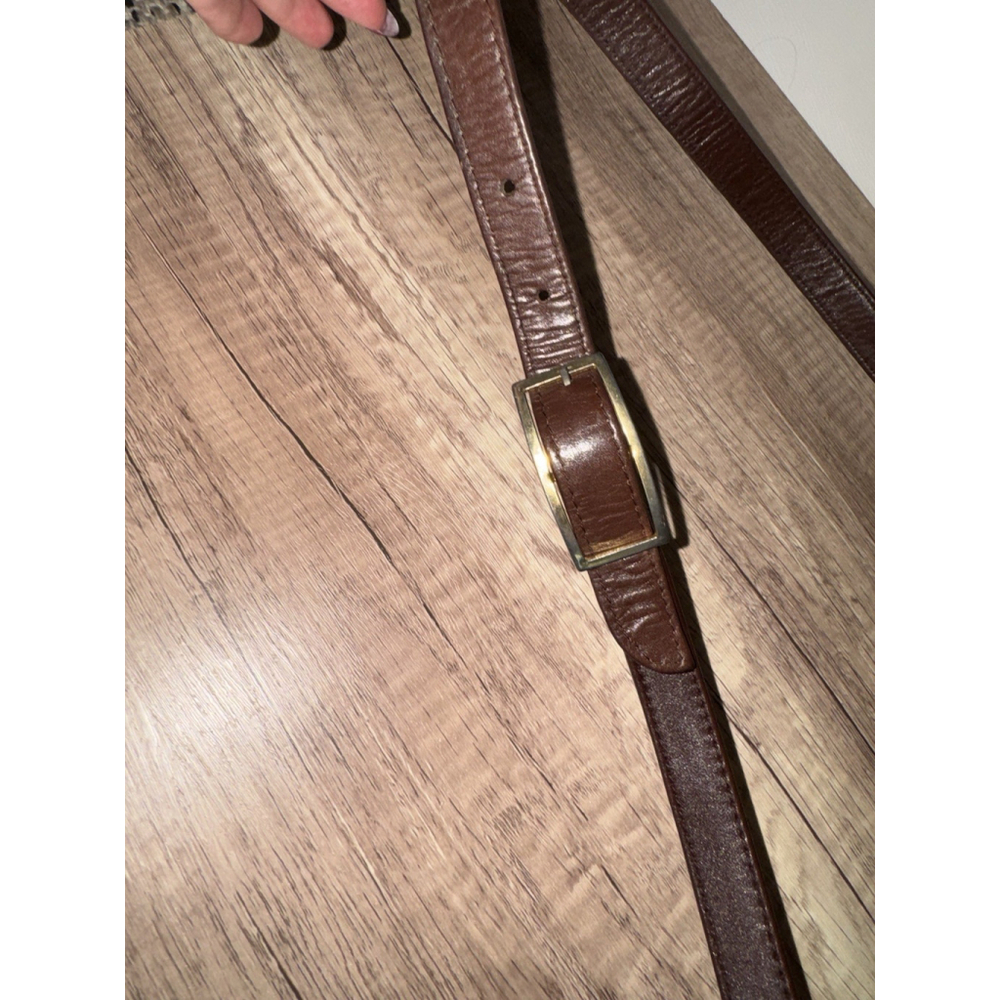 Vintage Givenchy Brown Leather 4G Logo Shoulder Bag Spain Quiet Luxury Classic - Picture 12 of 16